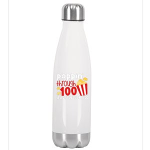 Poppin Through 100 Days Of School Popcorn Stainless Steel Insulated Water Bottle