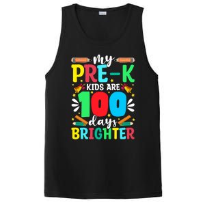 Preschool Teacher 100 Days Brighter 100th Day Of School Gift PosiCharge Competitor Tank