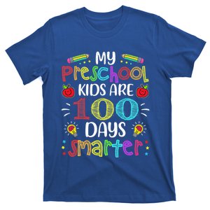 Preschool Teacher 100 Days Smarter 100th Day Of School Gift Meaningful Gift T-Shirt