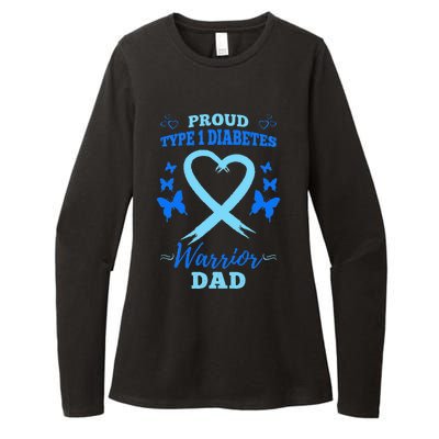 Proud Type 1 Diabetes Warrior Dad T1D Type 1 Diabetes Womens CVC Long Sleeve Shirt