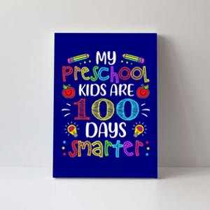 Preschool Teacher 100 Days Smarter 100th Day Of School Gift Canvas