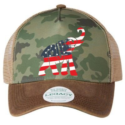 President Trump 2024 Republican Elephant Trump Supporter Legacy Tie Dye Trucker Hat