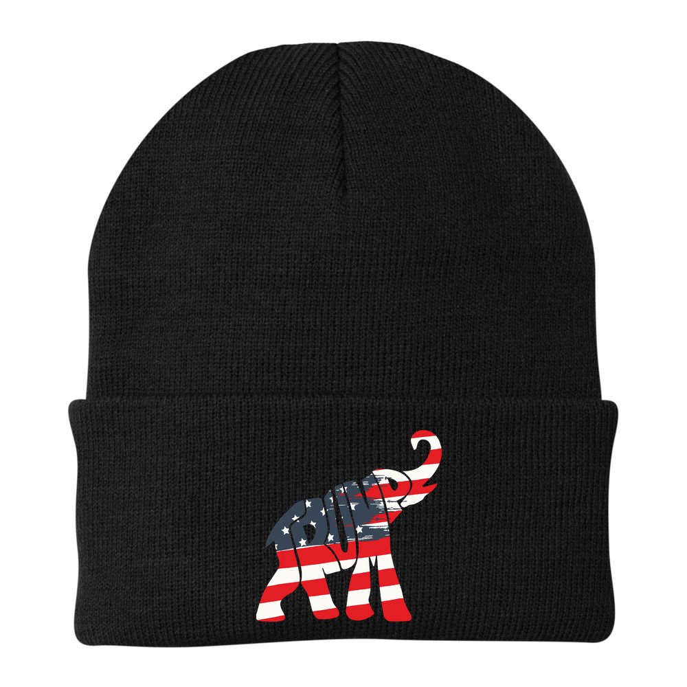 President Trump 2024 Republican Elephant Trump Supporter Beanie