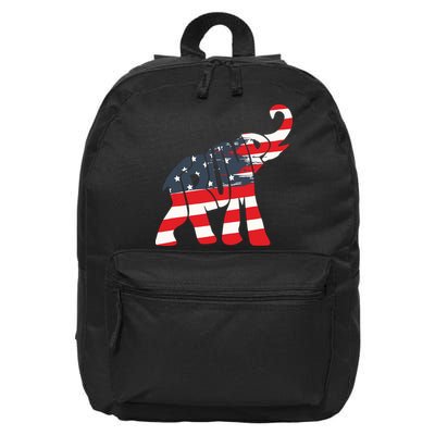 President Trump 2024 Republican Elephant Trump Supporter 16 in Basic Backpack
