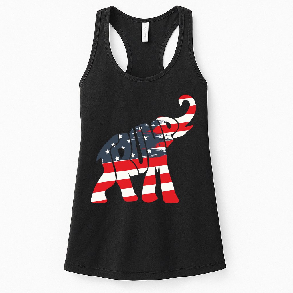 President Trump 2024 Republican Elephant Trump Supporter Womens Tank Top