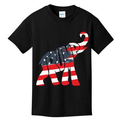 President Trump 2024 Republican Elephant Trump Supporter Kids T-Shirt
