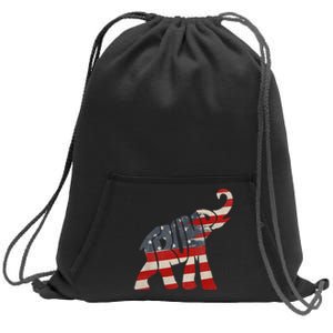 President Trump 2024 Republican Elephant Trump Sweatshirt Cinch Pack Bag