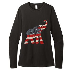 President Trump 2024 Republican Elephant Trump Womens CVC Long Sleeve Shirt