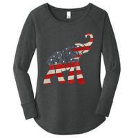 President Trump 2024 Republican Elephant Trump Women's Perfect Tri Tunic Long Sleeve Shirt