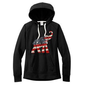 President Trump 2024 Republican Elephant Trump Women's Fleece Hoodie