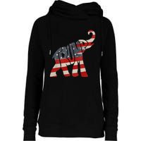 President Trump 2024 Republican Elephant Trump Womens Funnel Neck Pullover Hood