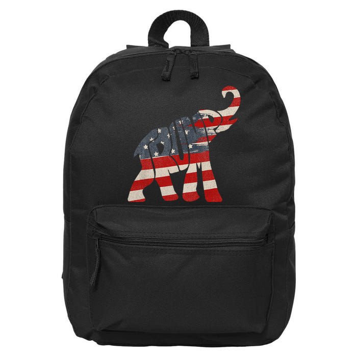 President Trump 2024 Republican Elephant Trump 16 in Basic Backpack