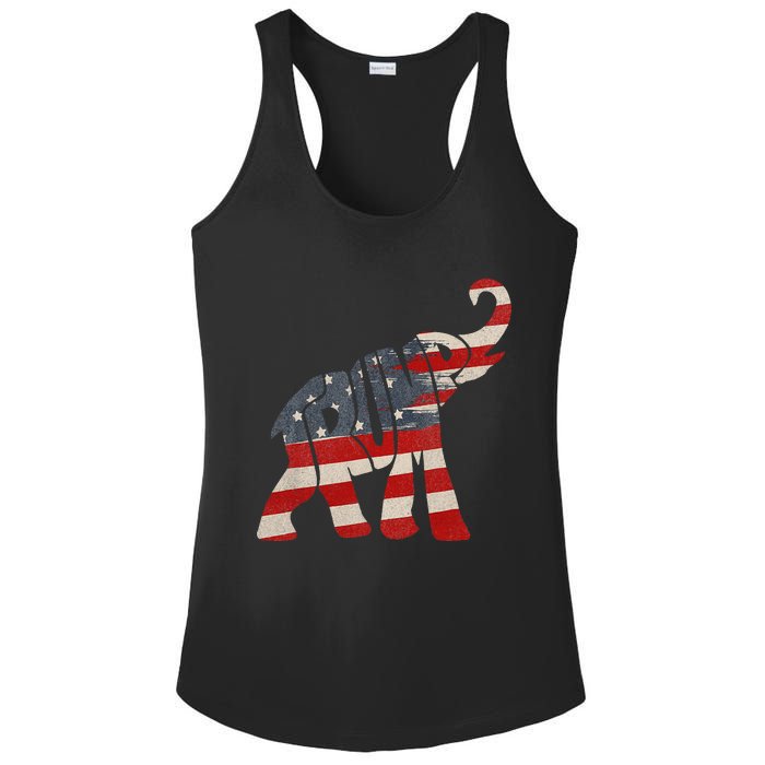 President Trump 2024 Republican Elephant Trump Ladies PosiCharge Competitor Racerback Tank