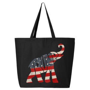 President Trump 2024 Republican Elephant Trump 25L Jumbo Tote