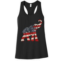 President Trump 2024 Republican Elephant Trump Women's Racerback Tank