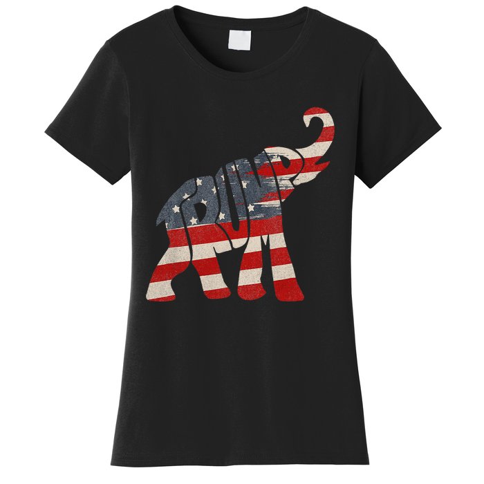 President Trump 2024 Republican Elephant Trump Women's T-Shirt