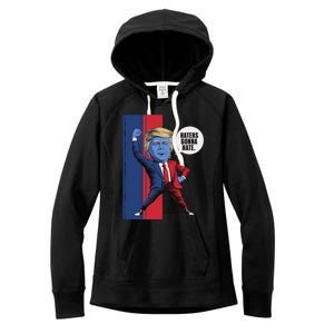 President Trump 2024 Haters Gonn Hate Patriotic America Cute Gift Women's Fleece Hoodie