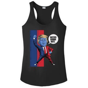 President Trump 2024 Haters Gonn Hate Patriotic America Cute Gift Ladies PosiCharge Competitor Racerback Tank