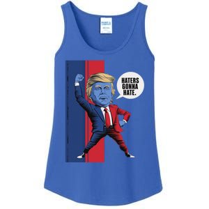 President Trump 2024 Haters Gonn Hate Patriotic America Cute Gift Ladies Essential Tank