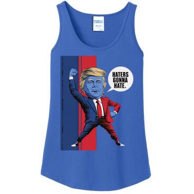 President Trump 2024 Haters Gonn Hate Patriotic America Cute Gift Ladies Essential Tank