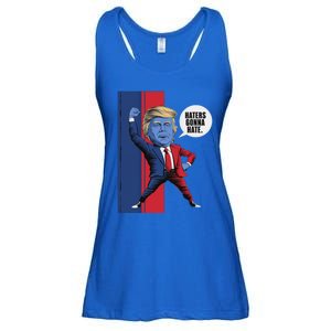 President Trump 2024 Haters Gonn Hate Patriotic America Cute Gift Ladies Essential Flowy Tank