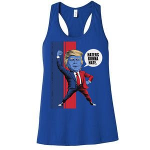 President Trump 2024 Haters Gonn Hate Patriotic America Cute Gift Women's Racerback Tank