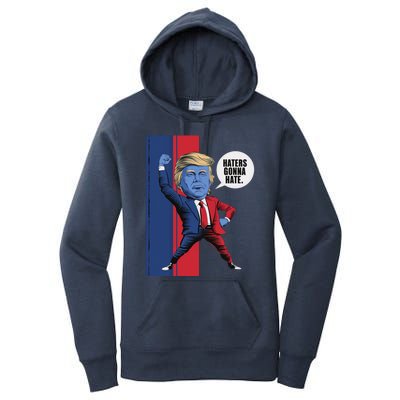 President Trump 2024 Haters Gonn Hate Patriotic America Cute Gift Women's Pullover Hoodie