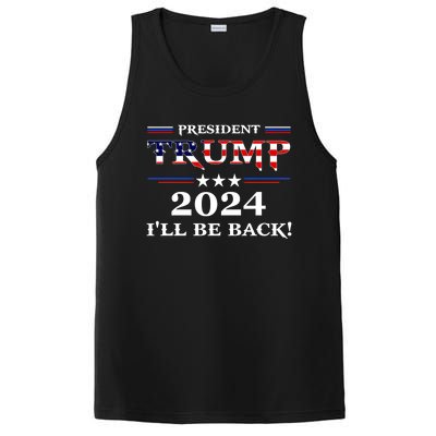 President Trump 2024 I'll Be Back Gift PosiCharge Competitor Tank