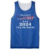 President Trump 2024 I'll Be Back Gift Mesh Reversible Basketball Jersey Tank