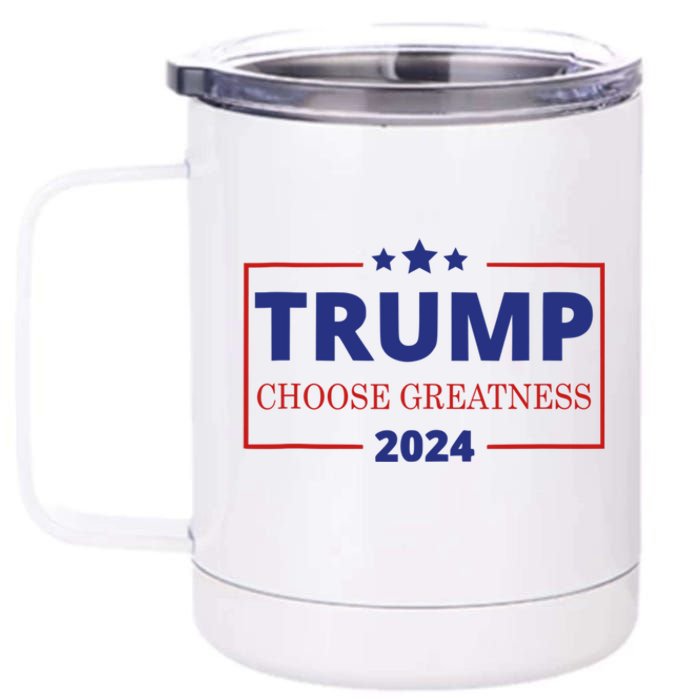 Pro Trump 2024 Campaign Trump For President Vote Greatness 12 oz Stainless Steel Tumbler Cup