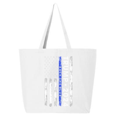 Pro Trump 2024 Back The Blue Thin Blue Line American Flag Meaningful Gift 25L Jumbo Tote