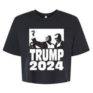 President Trump 2024 Stronger Bella+Canvas Jersey Crop Tee