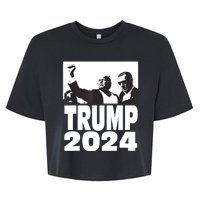 President Trump 2024 Stronger Bella+Canvas Jersey Crop Tee