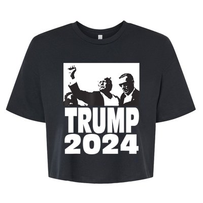 President Trump 2024 Stronger Bella+Canvas Jersey Crop Tee