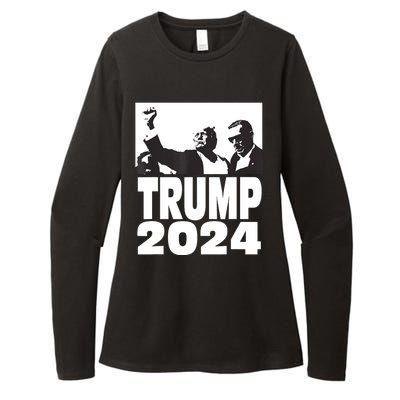 President Trump 2024 Stronger Womens CVC Long Sleeve Shirt