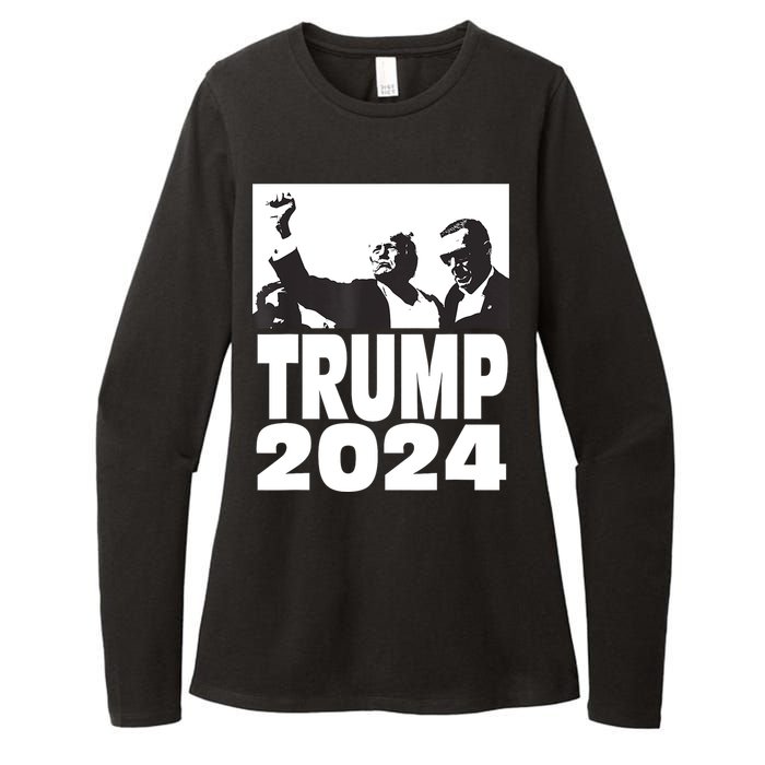 President Trump 2024 Stronger Womens CVC Long Sleeve Shirt