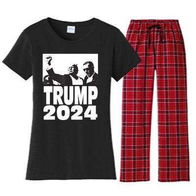 President Trump 2024 Stronger Women's Flannel Pajama Set