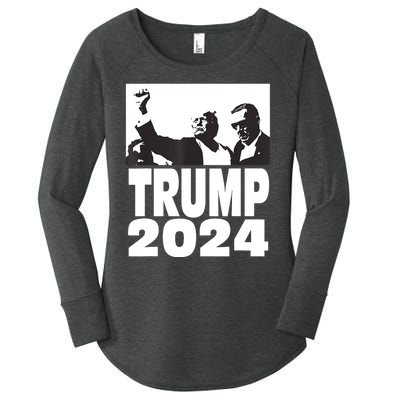 President Trump 2024 Stronger Women's Perfect Tri Tunic Long Sleeve Shirt