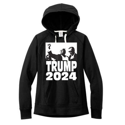 President Trump 2024 Stronger Women's Fleece Hoodie