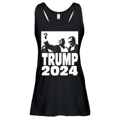 President Trump 2024 Stronger Ladies Essential Flowy Tank