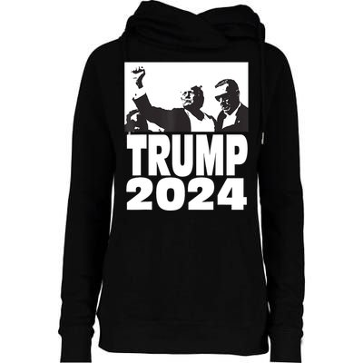 President Trump 2024 Stronger Womens Funnel Neck Pullover Hood