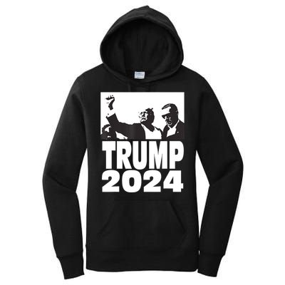 President Trump 2024 Stronger Women's Pullover Hoodie