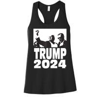 President Trump 2024 Stronger Women's Racerback Tank