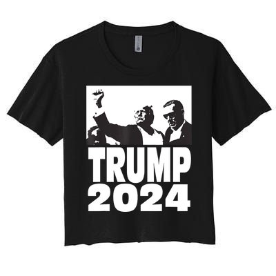 President Trump 2024 Stronger Women's Crop Top Tee