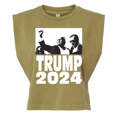 President Trump 2024 Stronger Garment-Dyed Women's Muscle Tee