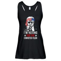 Pro Trump 2024 Patriotic IM Voting Convicted Felon Ladies Essential Flowy Tank