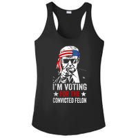 Pro Trump 2024 Patriotic IM Voting Convicted Felon Ladies PosiCharge Competitor Racerback Tank