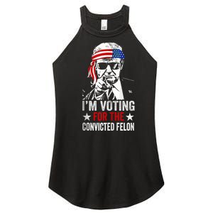 Pro Trump 2024 Patriotic IM Voting Convicted Felon Women's Perfect Tri Rocker Tank