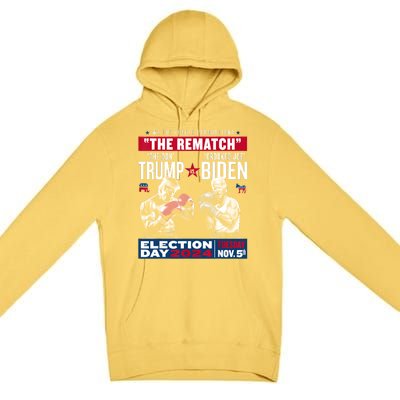 Pro Trump 2024 The Rematch The Don And Crooked Joe Premium Pullover Hoodie