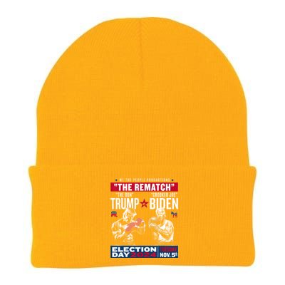 Pro Trump 2024 The Rematch The Don And Crooked Joe Knit Cap Winter Beanie